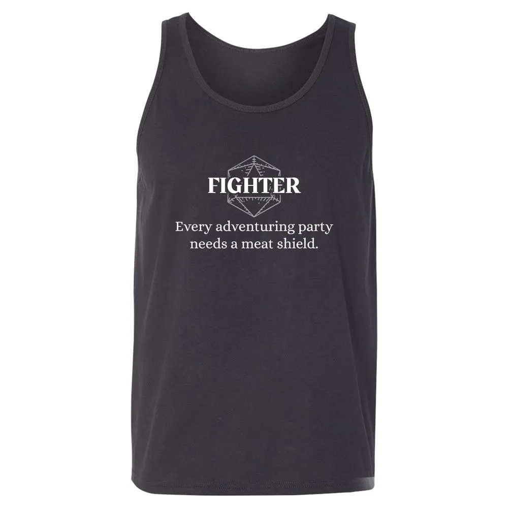Fighter – Every Party Needs A Meat Shield Unisex Jersey Tank - Dark Grey - 7