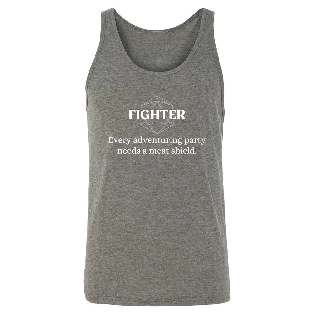 Fighter – Every Party Needs A Meat Shield Unisex Jersey Tank - Grey Triblend - 8