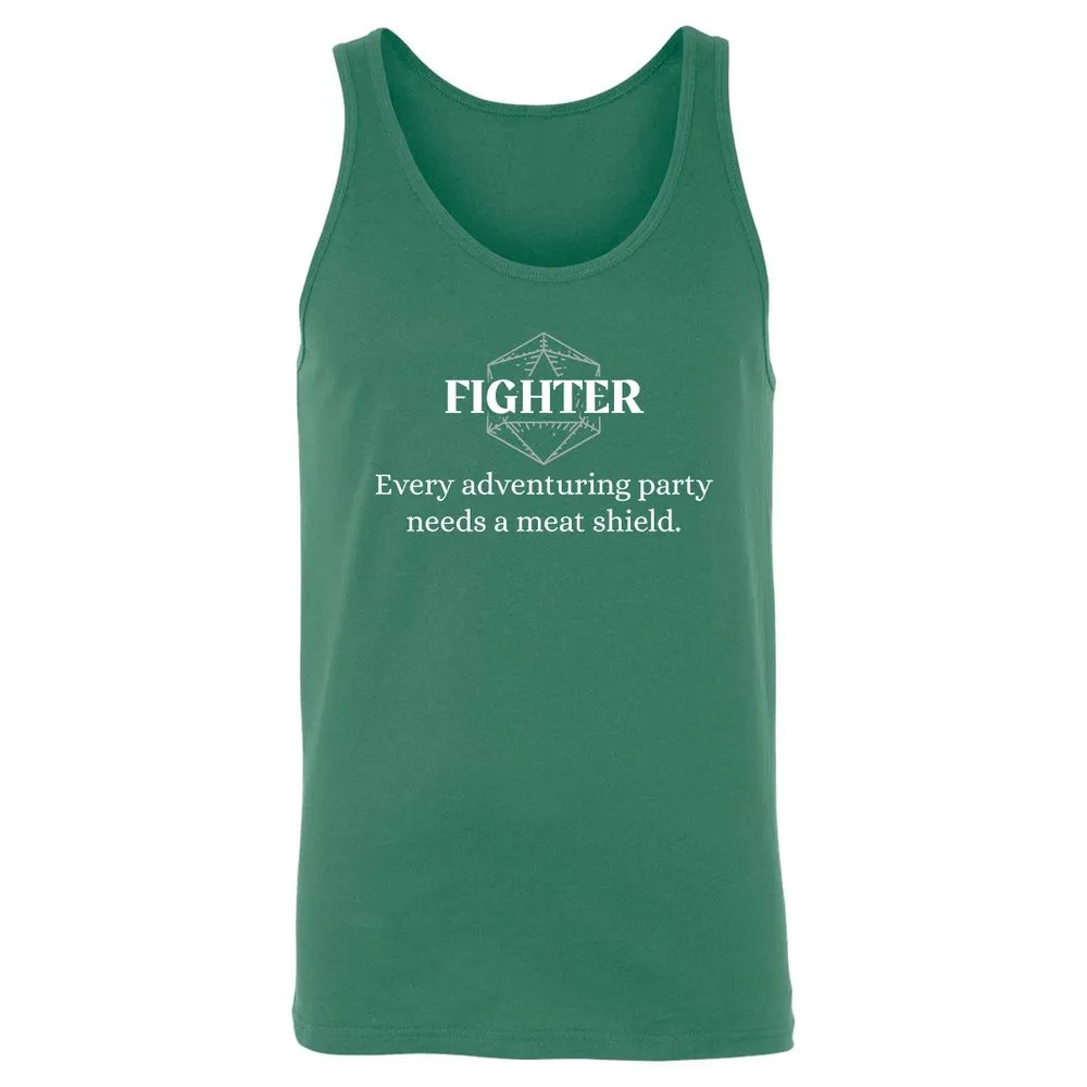Fighter – Every Party Needs A Meat Shield Unisex Jersey Tank - Kelly - 9