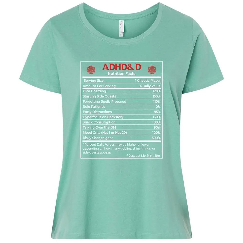 ADHD&D Nutrition Facts Ladies Curvy Jersey - Saltwater - 7