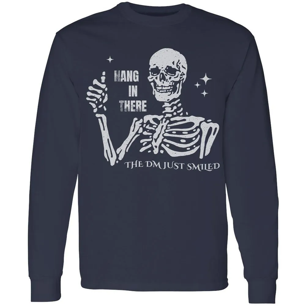 Hang In There – The DM Just Smiled Skeleton - Navy - 2