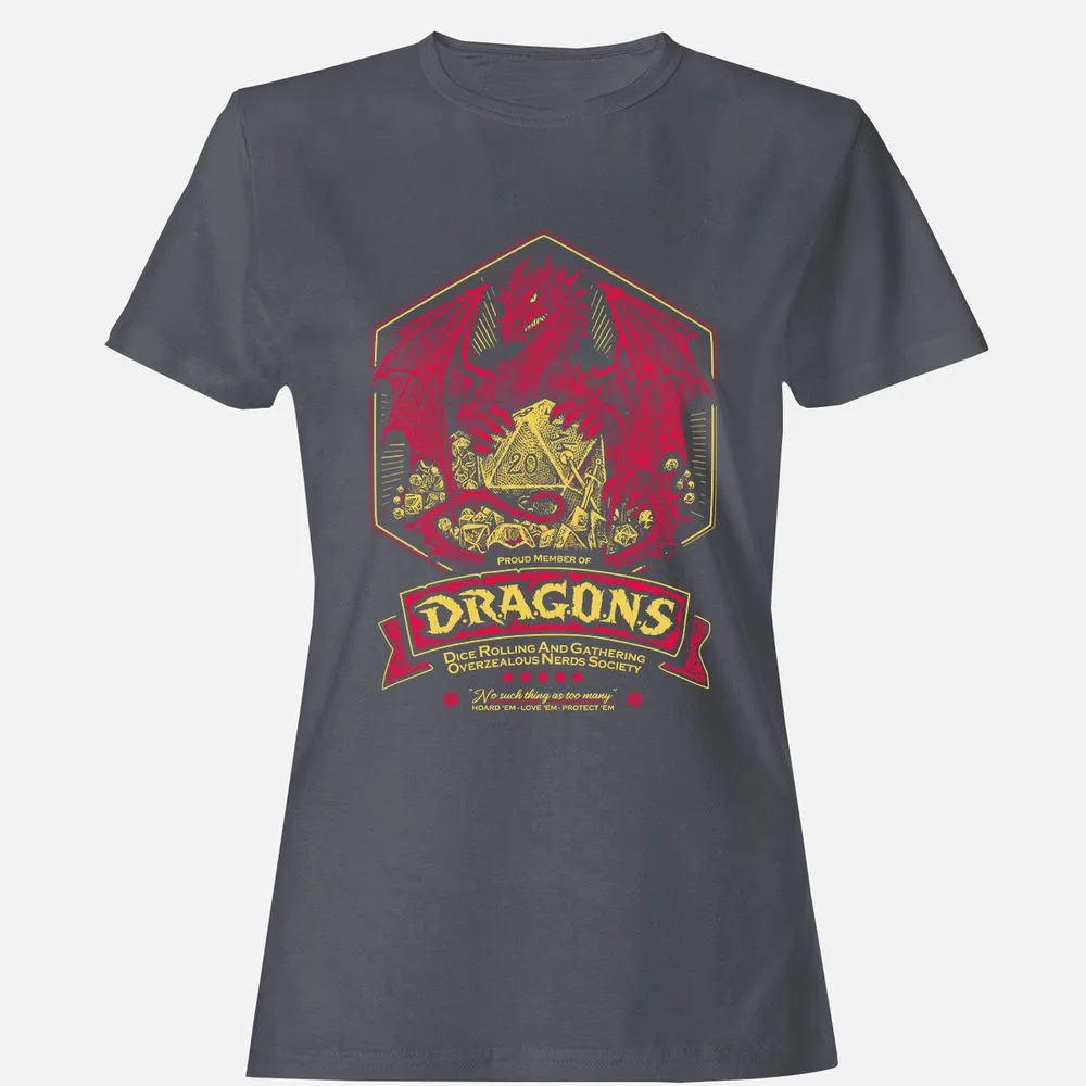 Fantasy Dragon With Dice - Dark Heather - 5