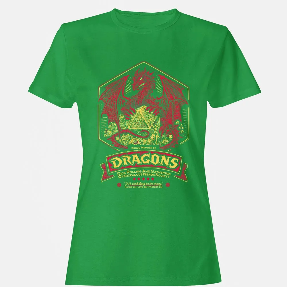 Fantasy Dragon With Dice - Irish Green - 7