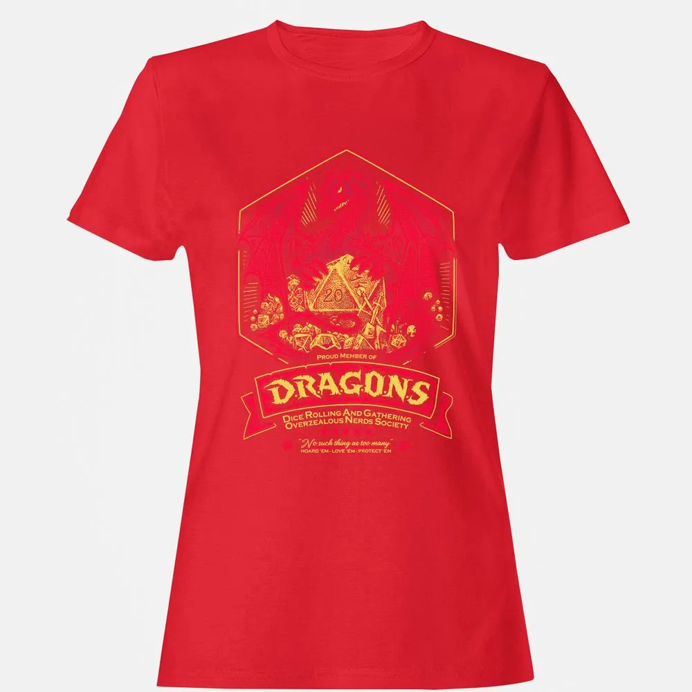 Fantasy Dragon With Dice - Red - 13