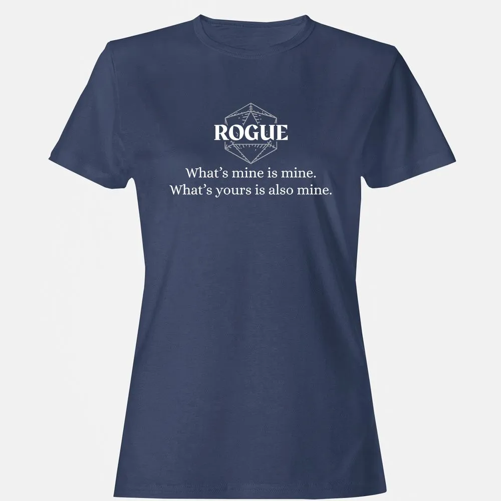 Rogue – What’s Mine Is Mine, What’s Yours Is Also Mine Women's T-Shirt - Navy - 10