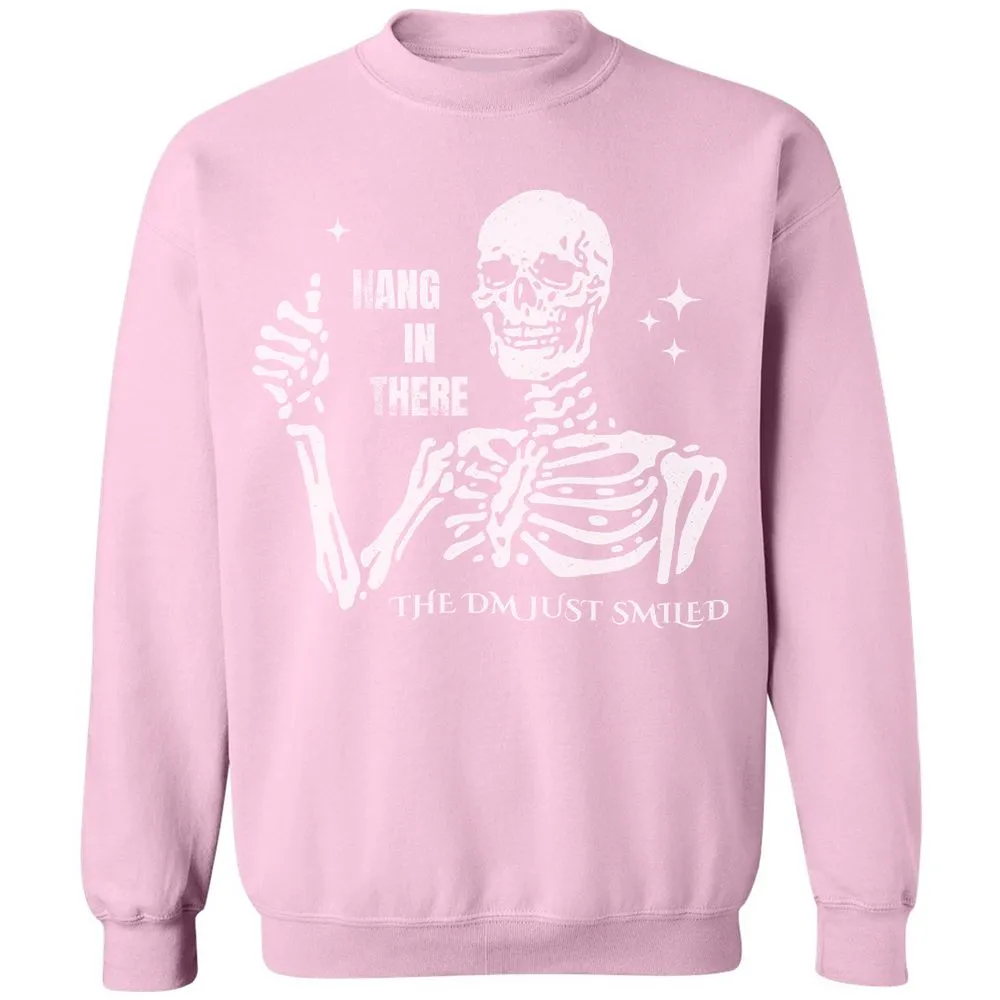 Hang In There – The DM Just Smiled Skeleton - Light Pink - 3