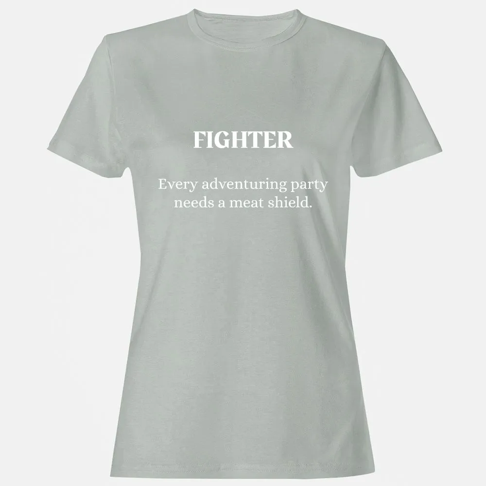 Fighter – Every Party Needs A Meat Shield Women's T-Shirt - Ash - 2