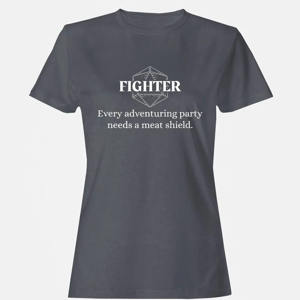 Fighter – Every Party Needs A Meat Shield Women's T-Shirt - Dark Heather - 5