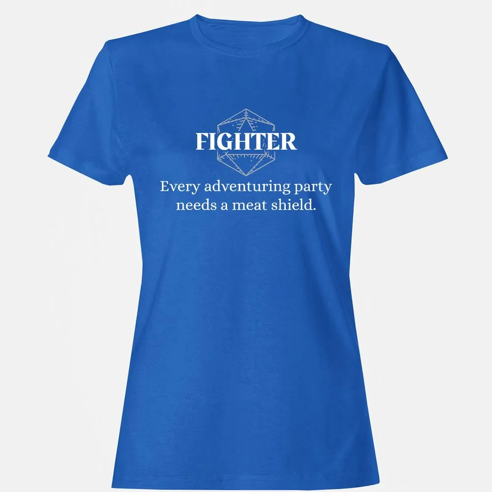 Fighter – Every Party Needs A Meat Shield Women's T-Shirt - Royal - 14