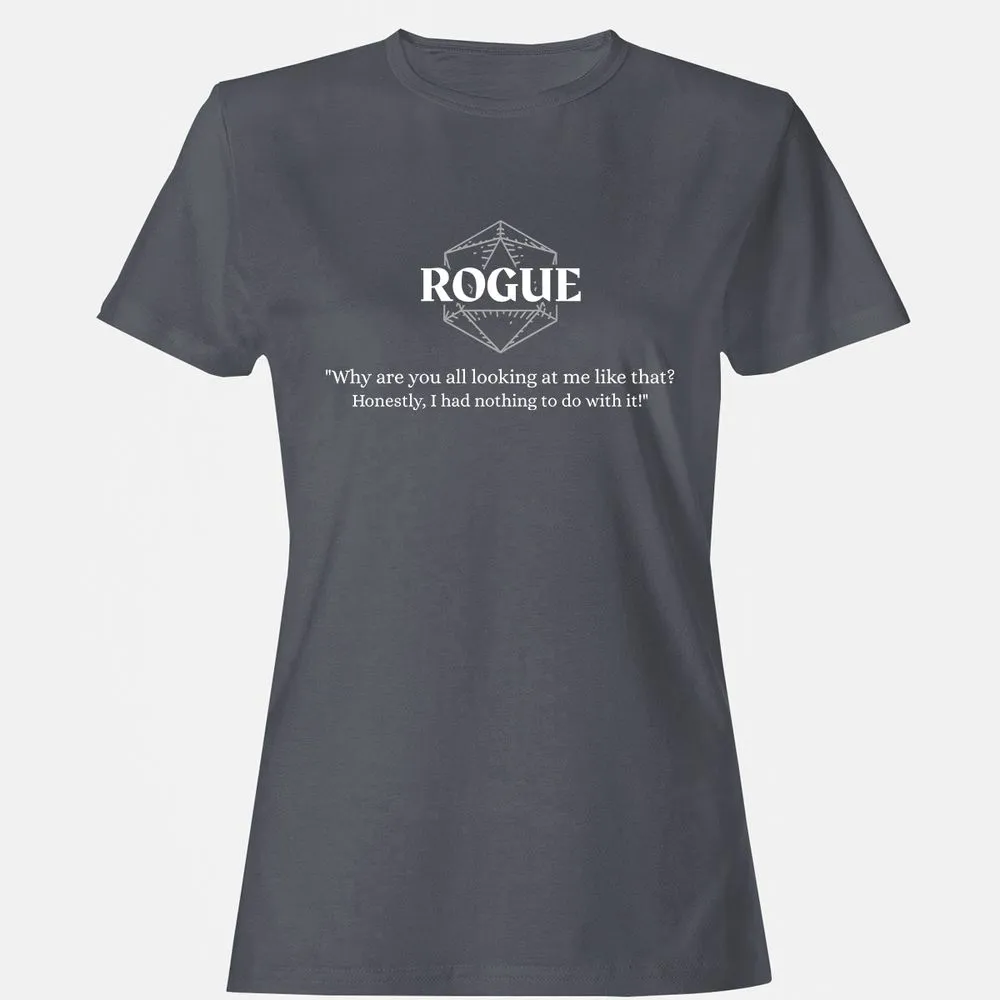 Rogue – Why Are You All Looking At Me Like That Women's T-Shirt - Dark Heather - 5