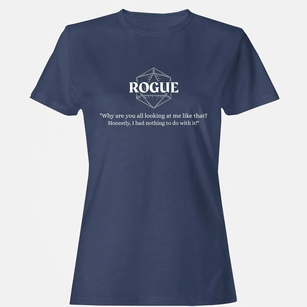 Rogue – Why Are You All Looking At Me Like That Women's T-Shirt - Navy - 10