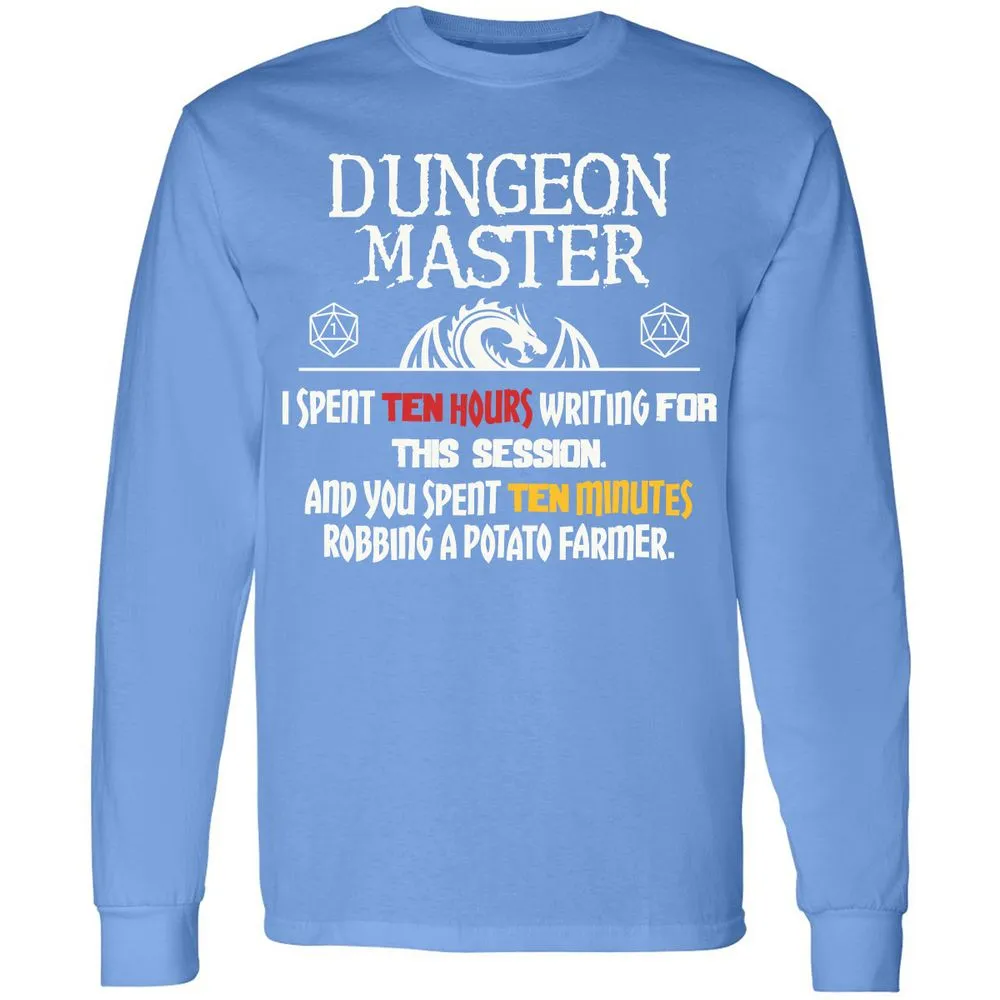 Dungeon Master Chaos Meme Long Sleeve T-Shirt - Carolina Blue - 12