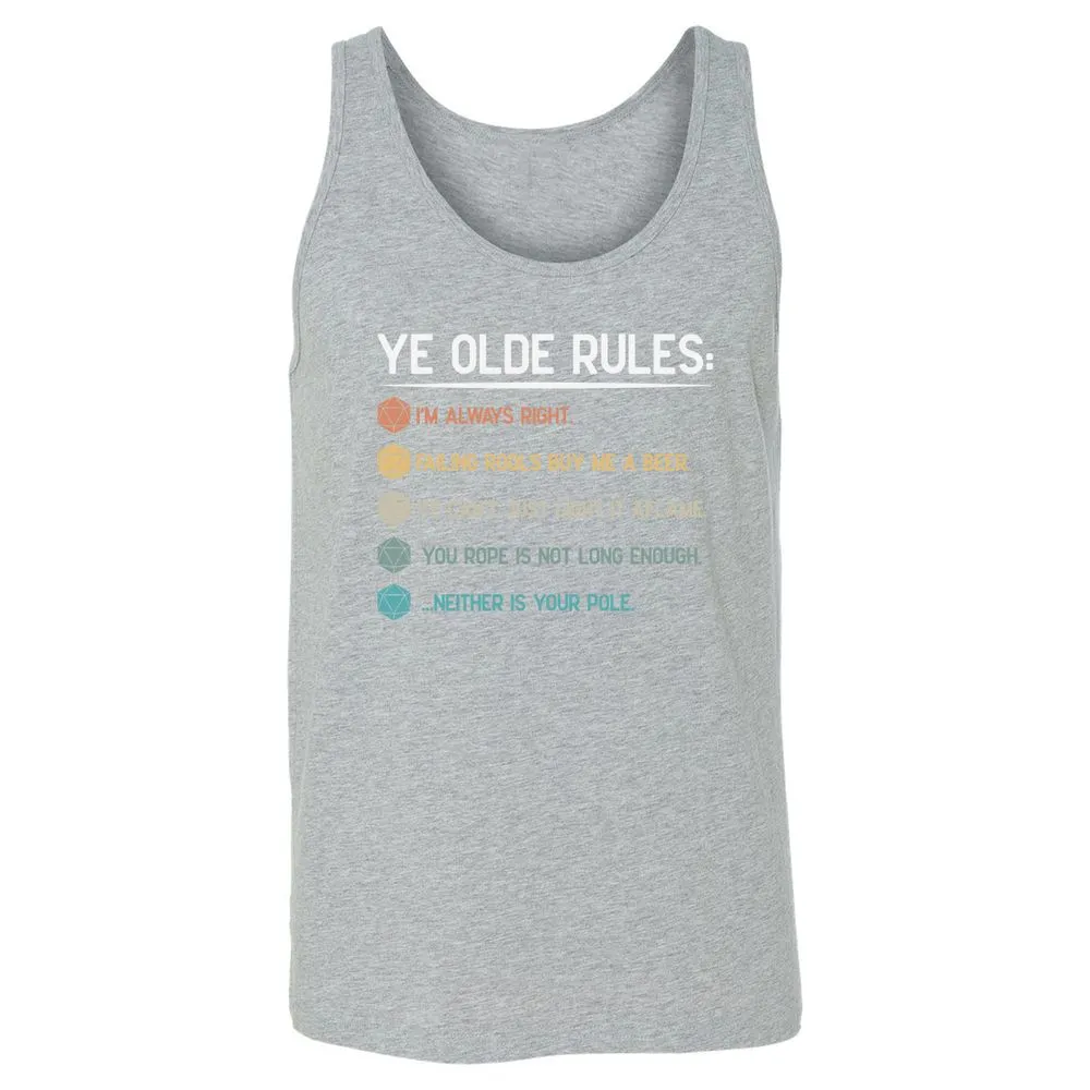 Dungeon Master Rules – Ye Olde RPG Unisex Jersey Tank - Athletic Heather - 4
