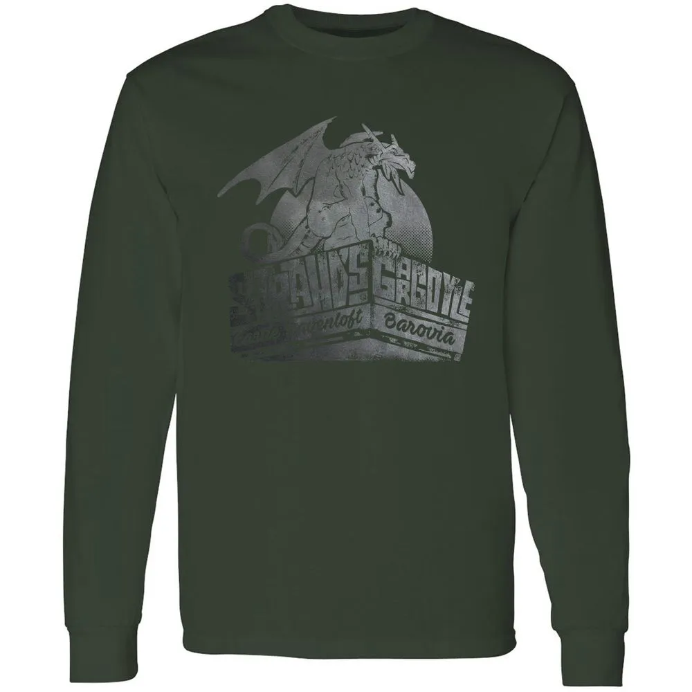 Strahd’s Gargoyle Long Sleeve T-Shirt - Forest Green - 4