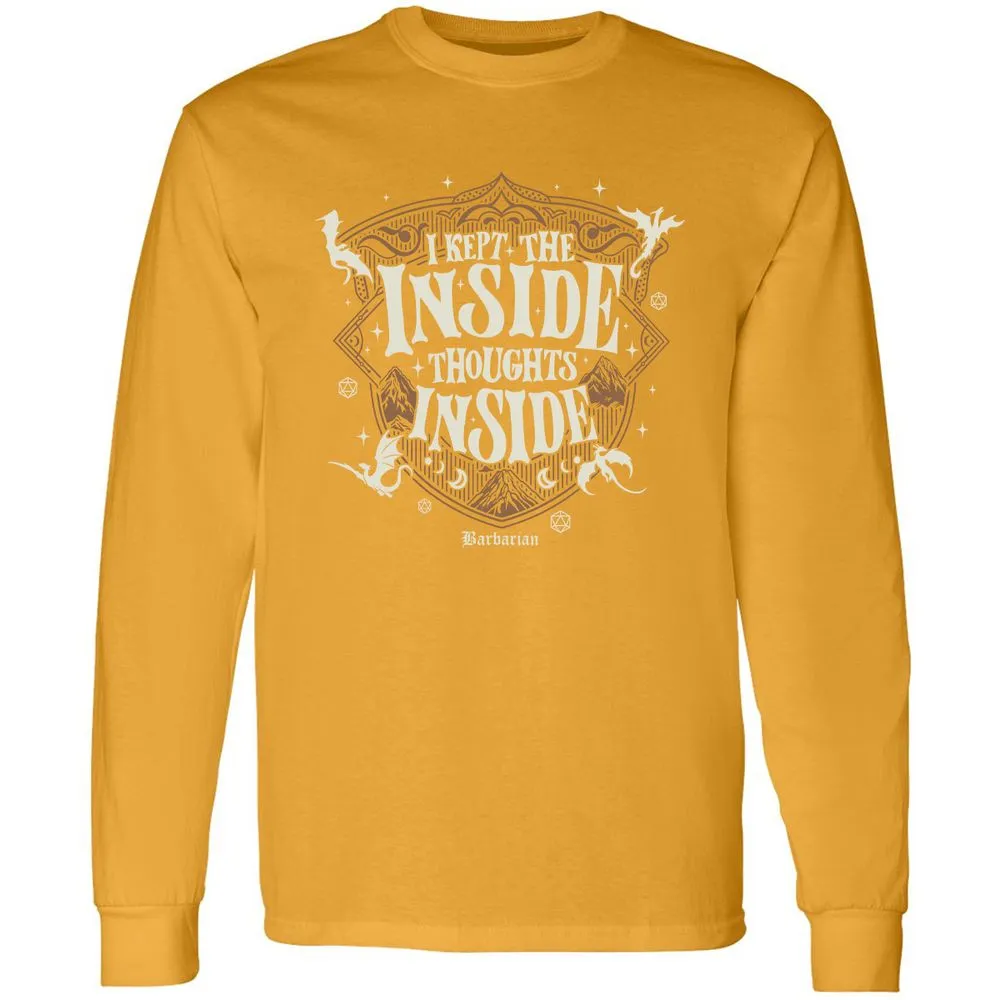 Barbarian I Kept The Inside Thoughts Inside - Gold - 9