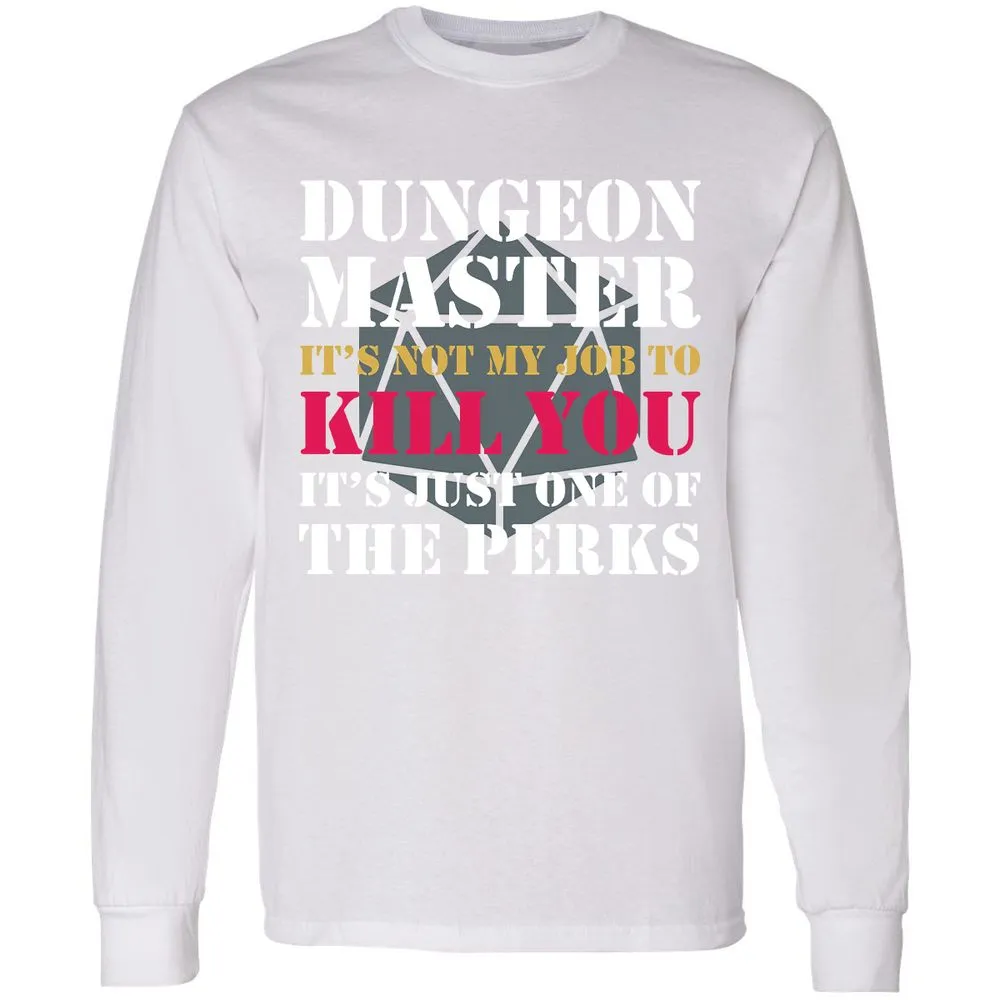 DUNGEON MASTER NOT MY JOB Long Sleeve T-Shirt - White - 5