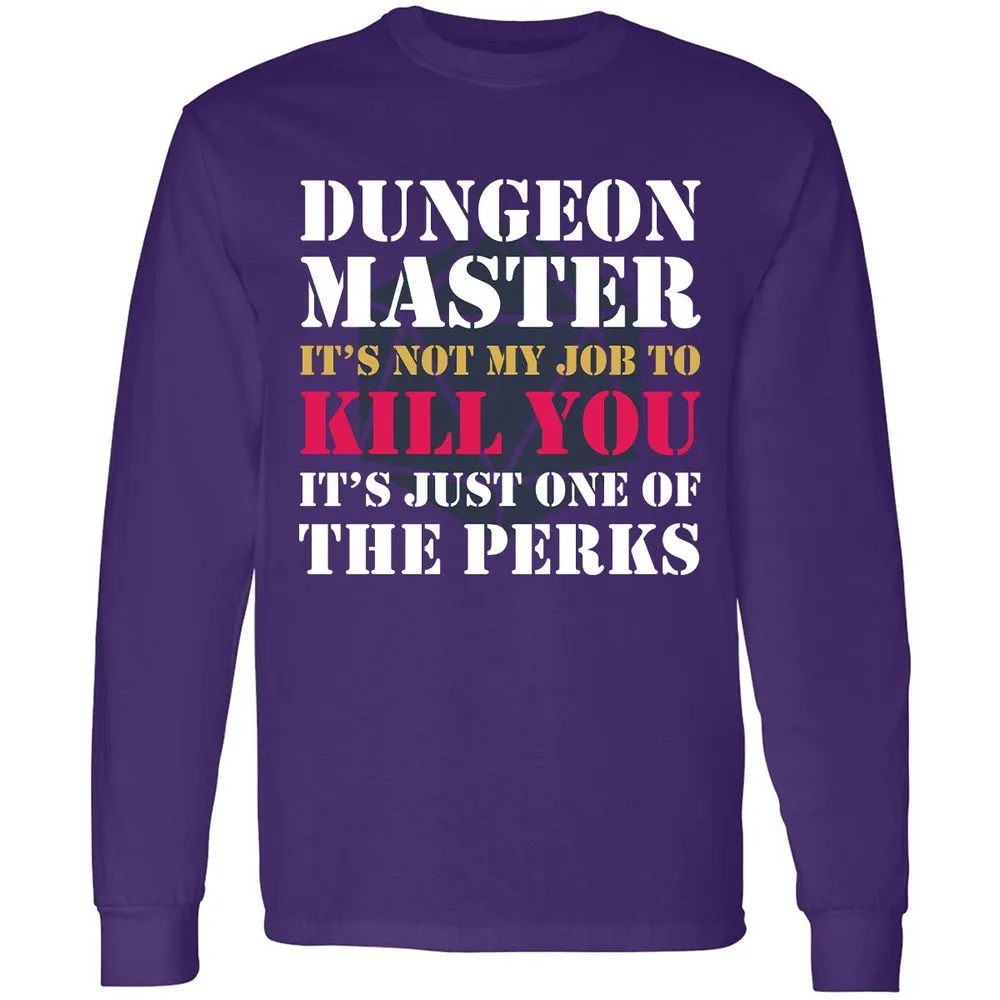 DUNGEON MASTER NOT MY JOB Long Sleeve T-Shirt - Purple - 13