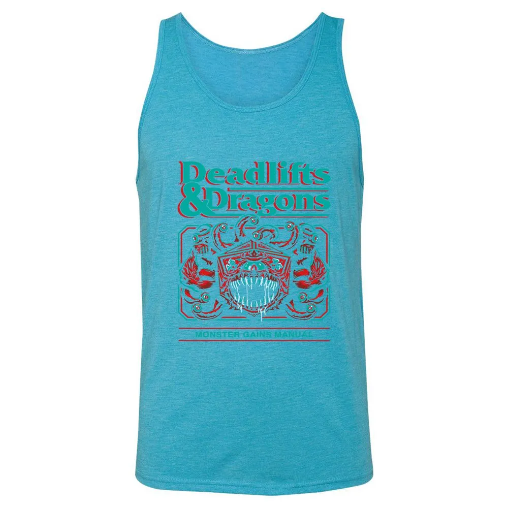 Deadlifts & Dragons Beholder - Aqua Triblend - 3