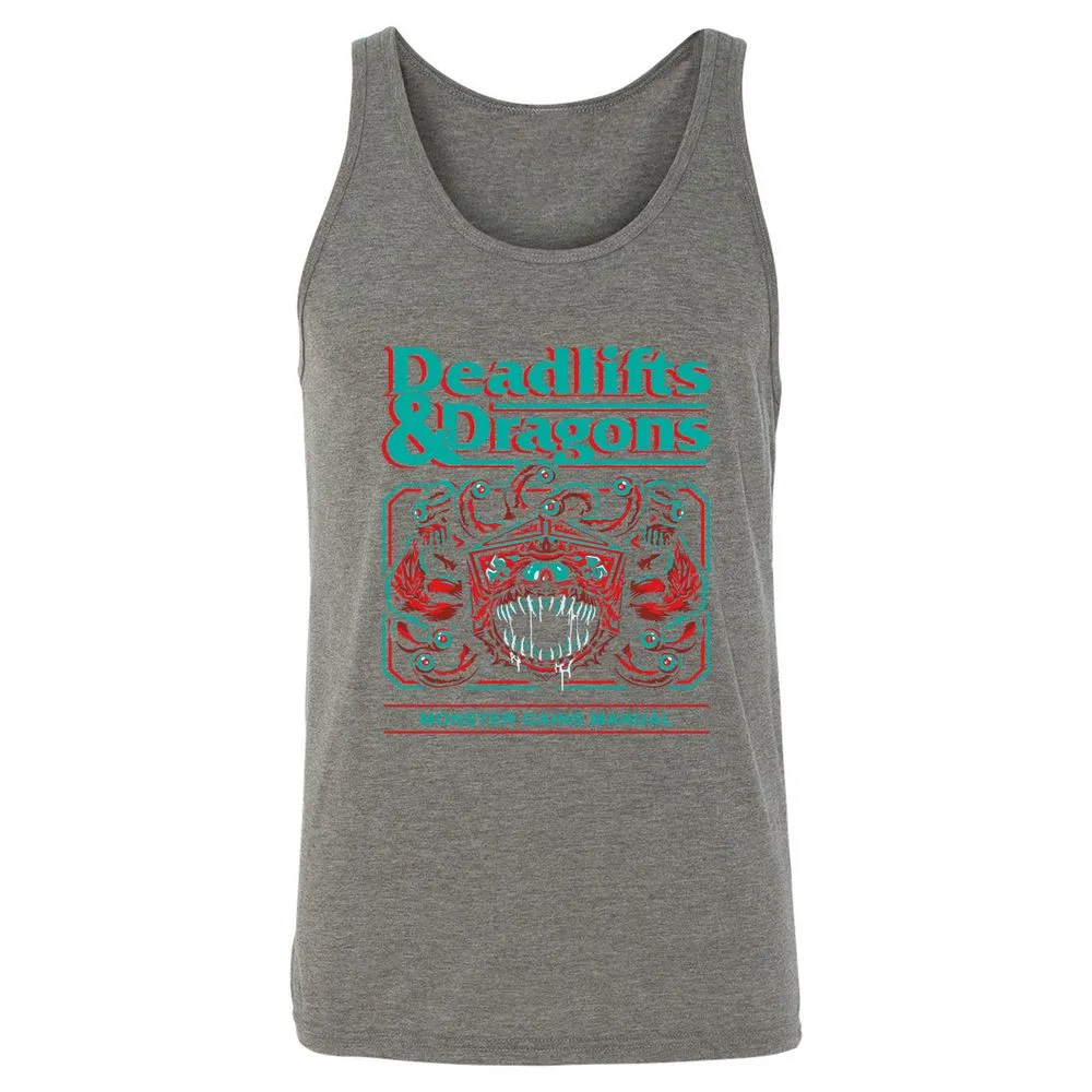 Deadlifts & Dragons Beholder - Grey Triblend - 8