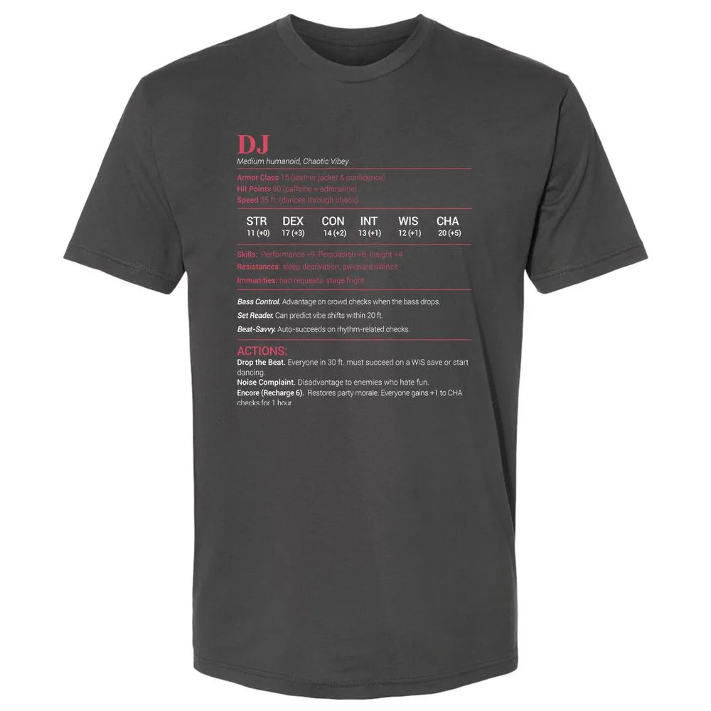 DJ Stats Premium Unisex T-Shirt - Heavy Metal - 8