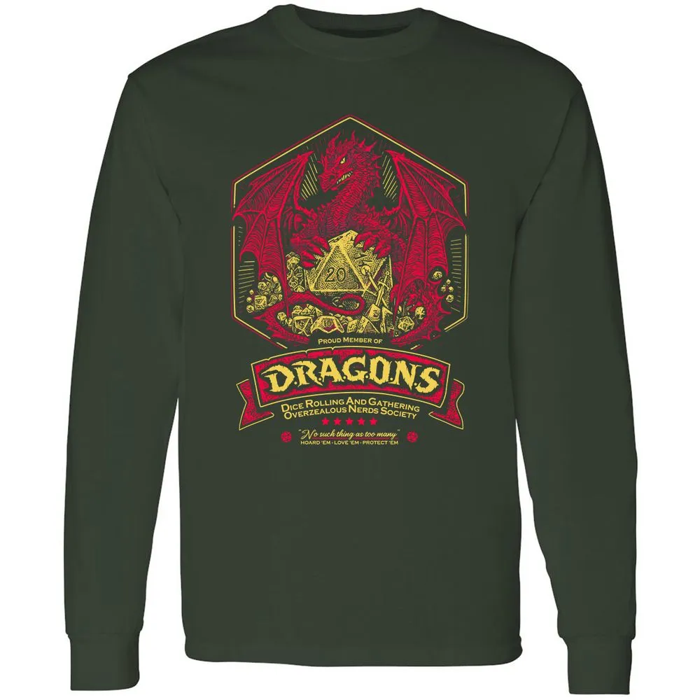 Fantasy Dragon With Dice - Forest Green - 4