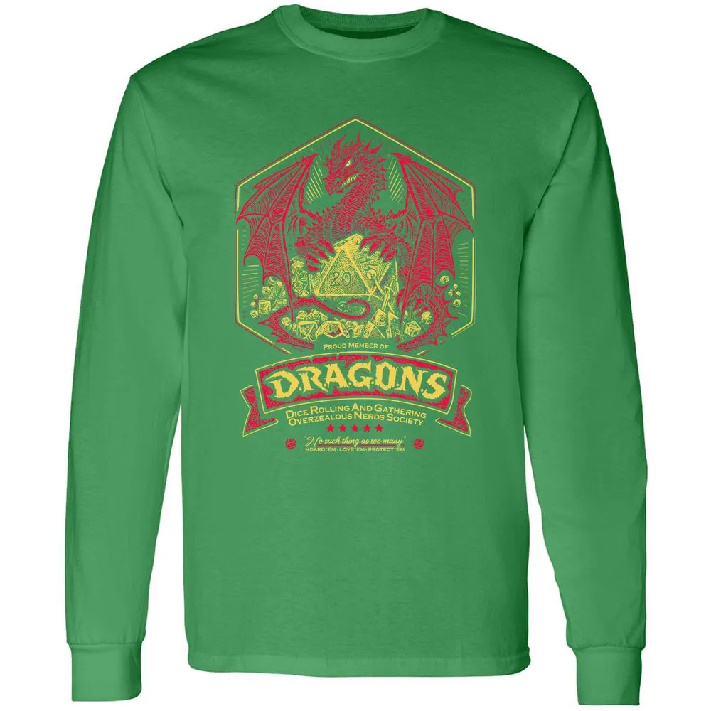 Fantasy Dragon With Dice - Irish Green - 10