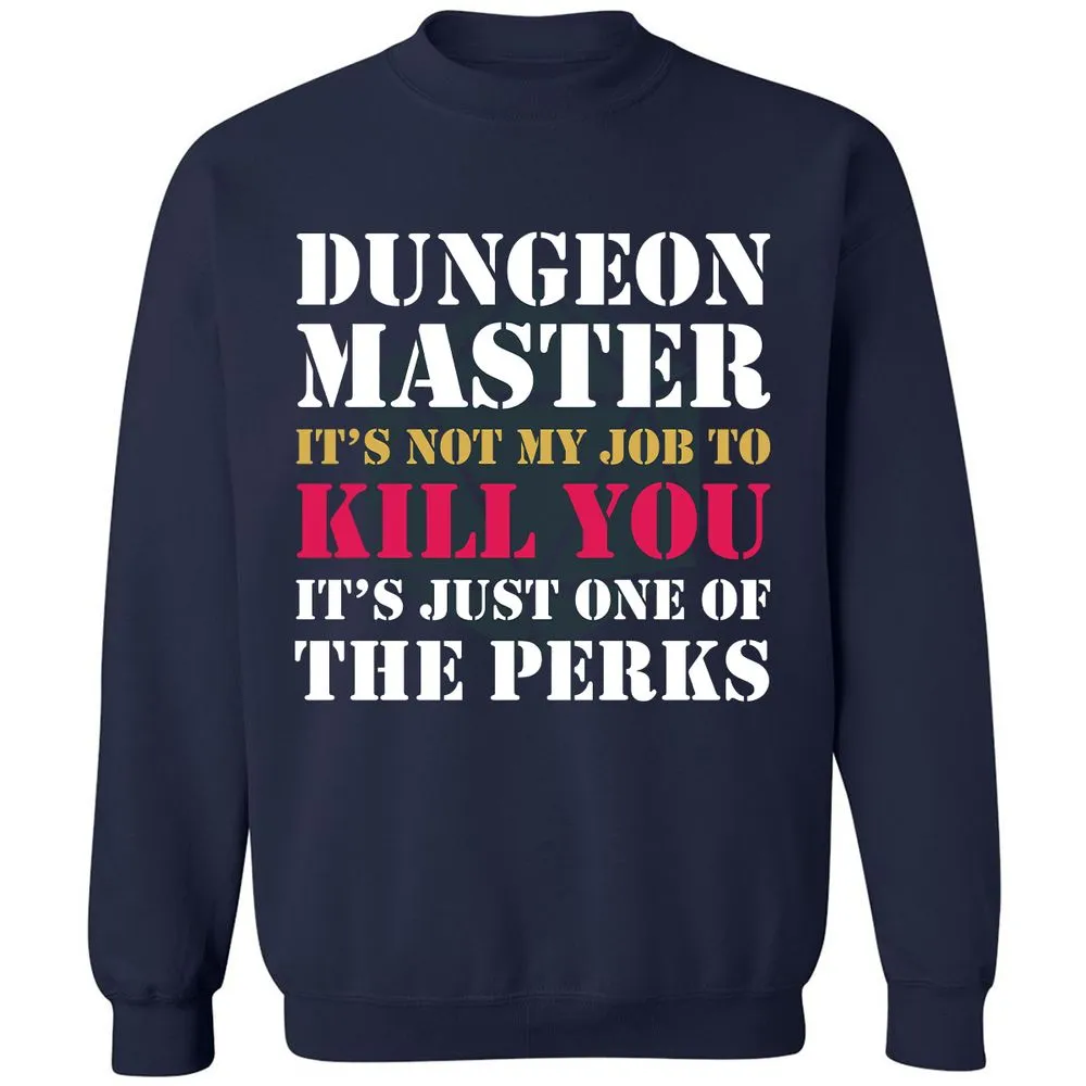 DUNGEON MASTER NOT MY JOB Classic Unisex Sweatshirt - Navy - 2