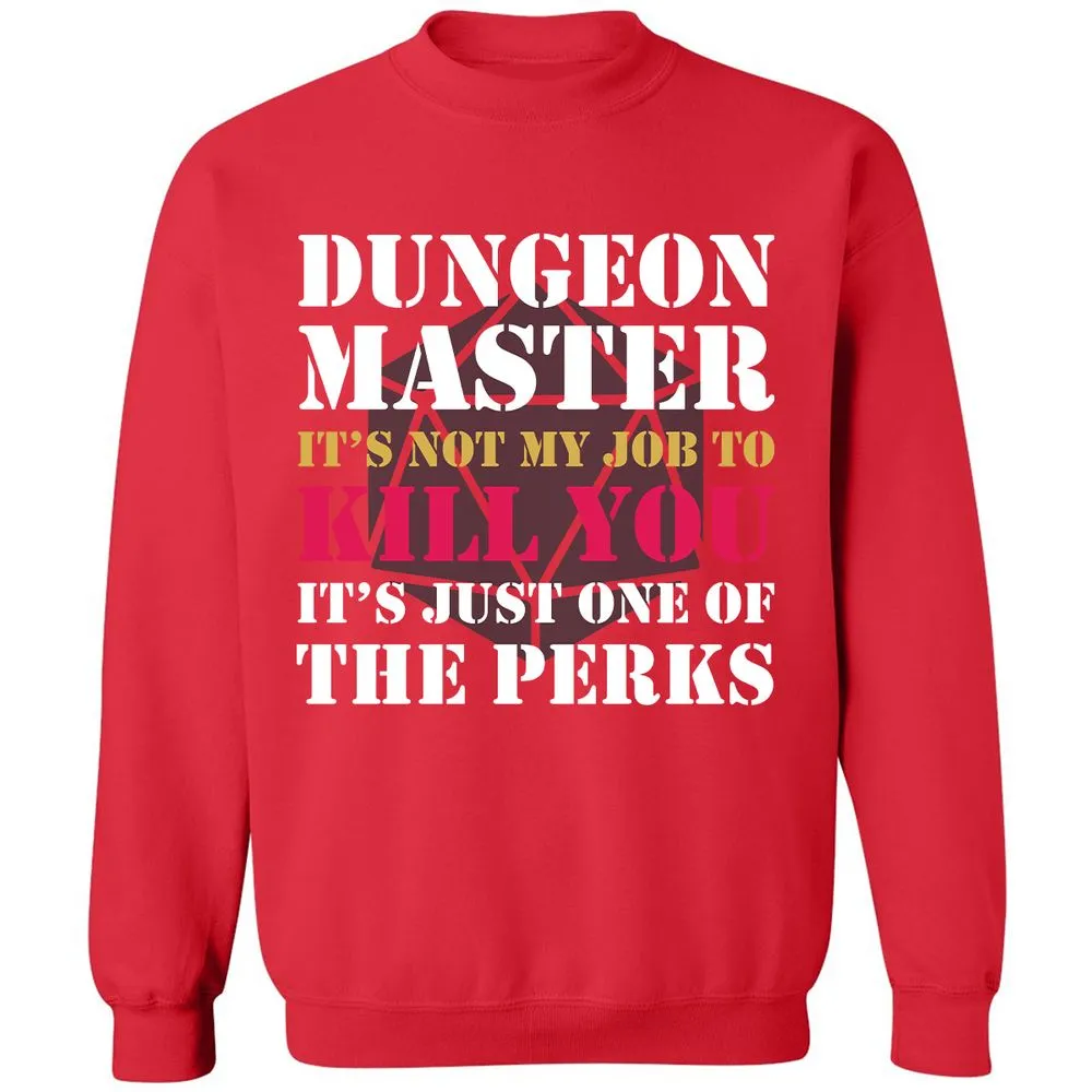 DUNGEON MASTER NOT MY JOB Classic Unisex Sweatshirt - Red - 5