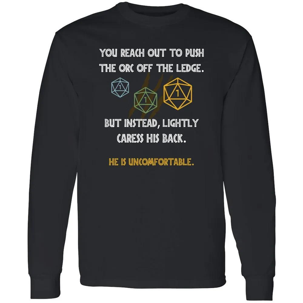 YOU REACH OUT TO PUSH Long Sleeve T-Shirt - Black - 1