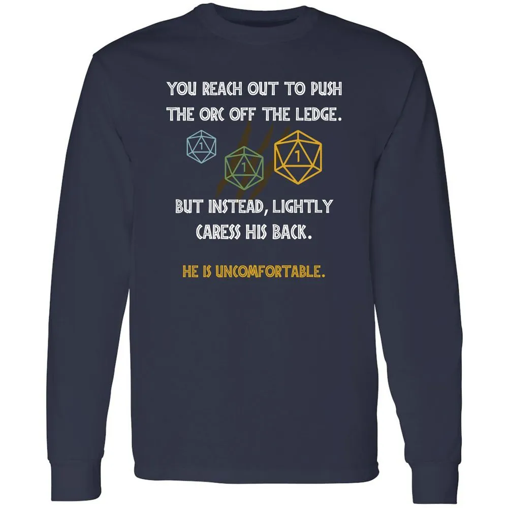 YOU REACH OUT TO PUSH Long Sleeve T-Shirt - Navy - 2