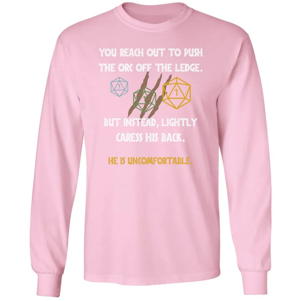 YOU REACH OUT TO PUSH Long Sleeve T-Shirt - Light Pink - 3