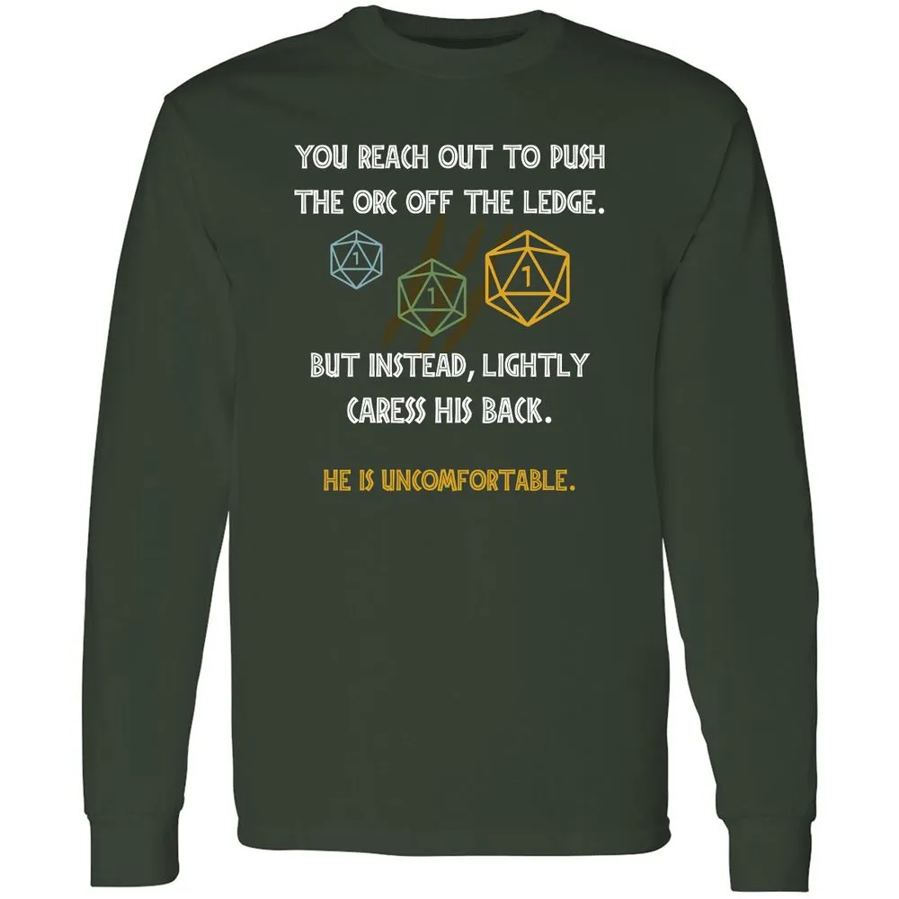 YOU REACH OUT TO PUSH Long Sleeve T-Shirt - Forest Green - 4