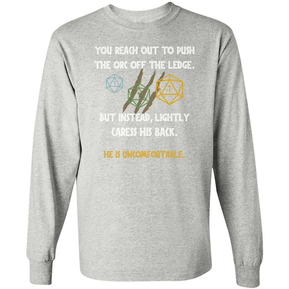 YOU REACH OUT TO PUSH Long Sleeve T-Shirt - Ash - 7