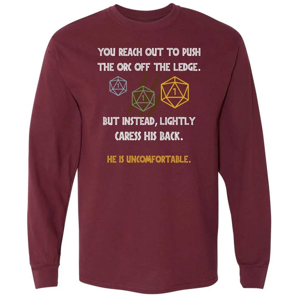 YOU REACH OUT TO PUSH Long Sleeve T-Shirt - Maroon - 11