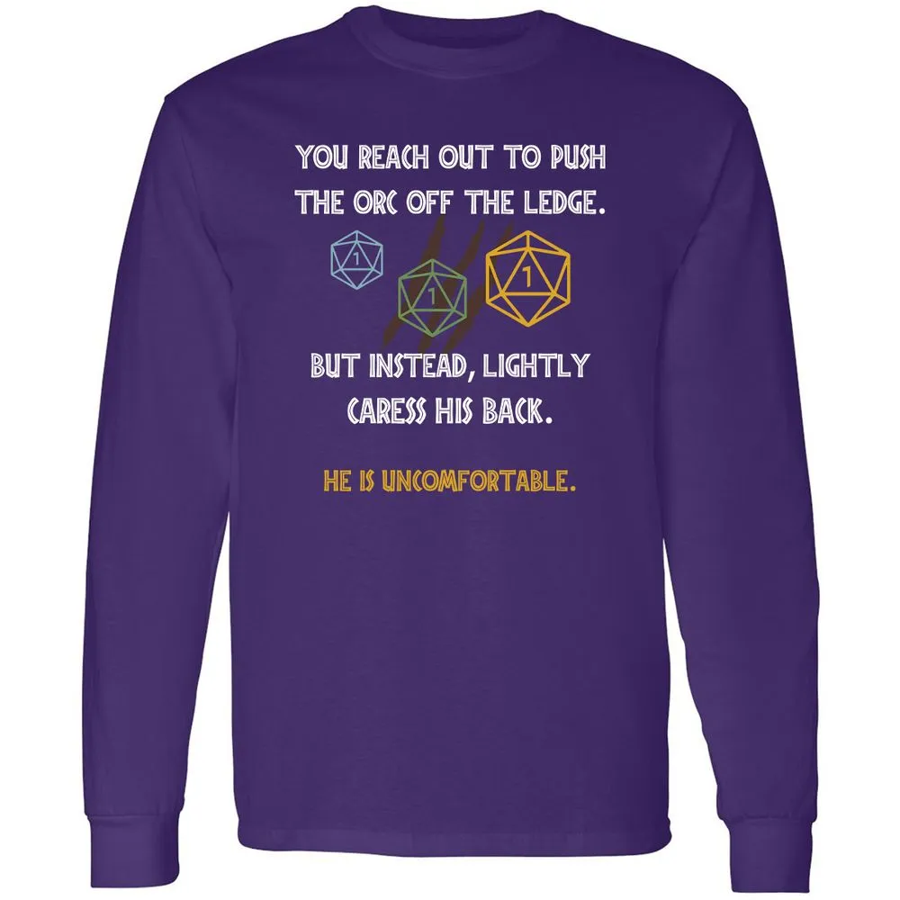 YOU REACH OUT TO PUSH Long Sleeve T-Shirt - Purple - 13