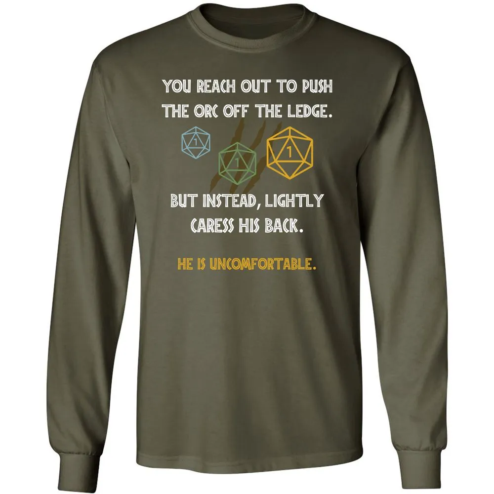 YOU REACH OUT TO PUSH Long Sleeve T-Shirt - Military Green - 16