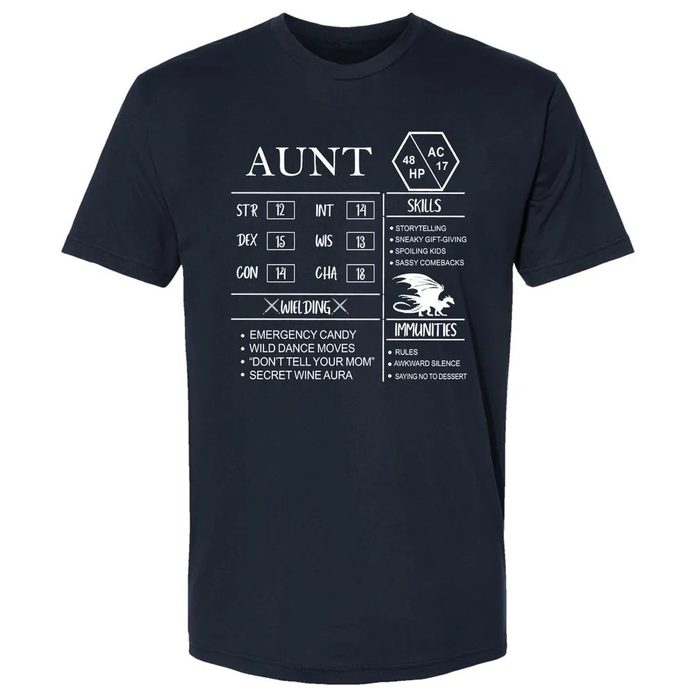 Aunt Stats Premium Unisex T-Shirt - Midnight Navy - 2