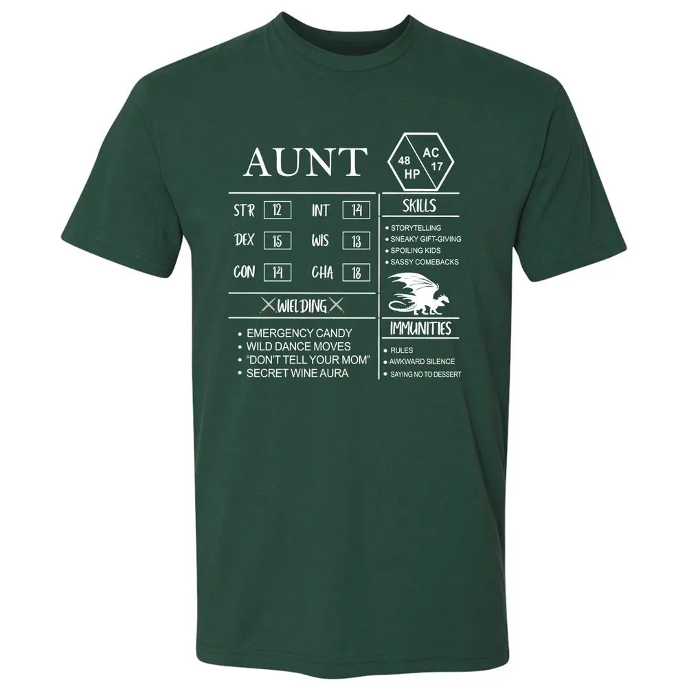 Aunt Stats Premium Unisex T-Shirt - Forest Green - 13