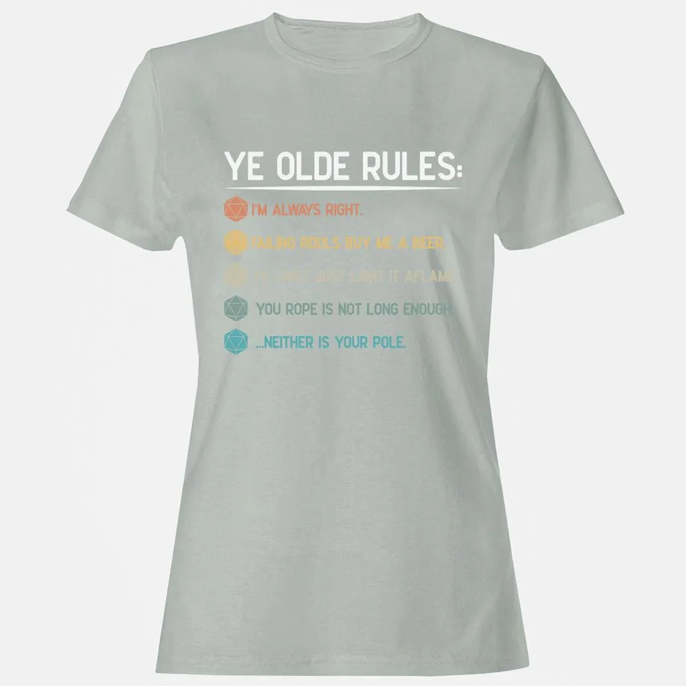 Dungeon Master Rules – Ye Olde RPG Women's T-Shirt - Ash - 2