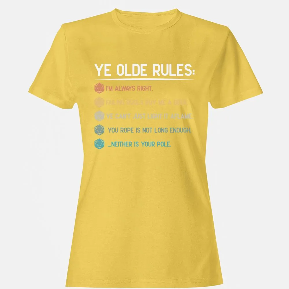 Dungeon Master Rules – Ye Olde RPG Women's T-Shirt - Daisy - 4