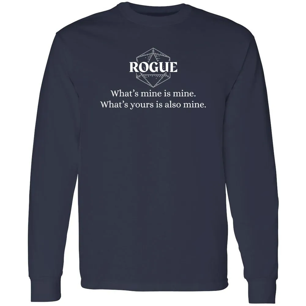 Rogue – What’s Mine Is Mine, What’s Yours Is Also Mine Long Sleeve T-Shirt - Navy - 2