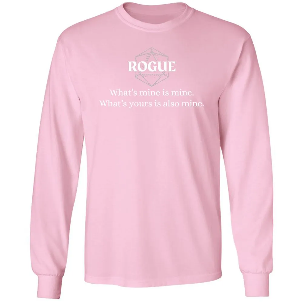 Rogue – What’s Mine Is Mine, What’s Yours Is Also Mine Long Sleeve T-Shirt - Light Pink - 3