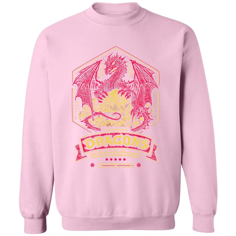 Fantasy Dragon With Dice - Light Pink - 3