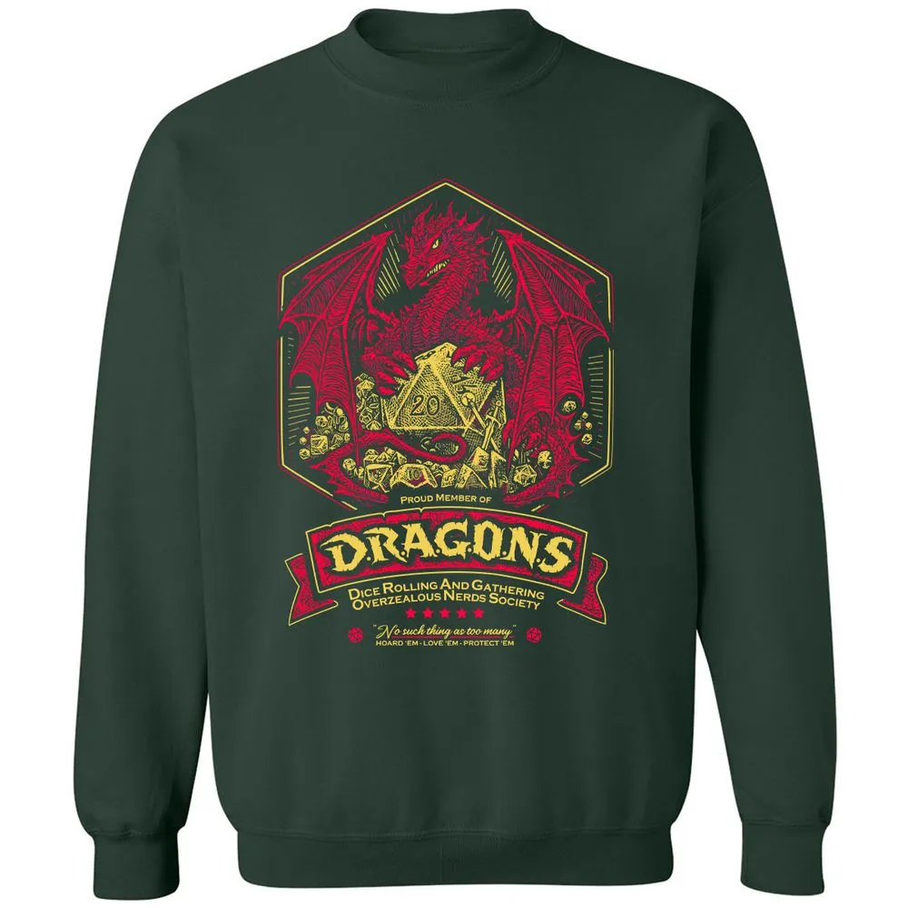 Fantasy Dragon With Dice - Forest Green - 4