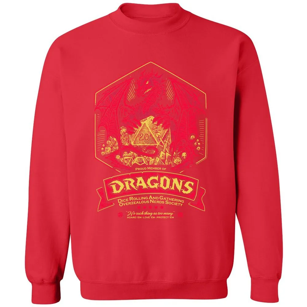 Fantasy Dragon With Dice - Red - 5
