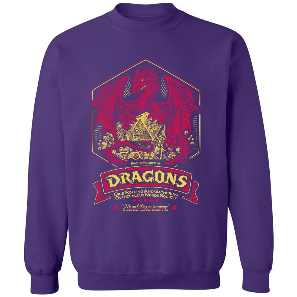 Fantasy Dragon With Dice - Purple - 6