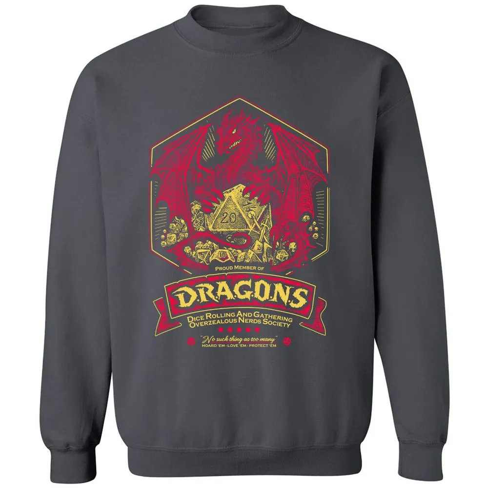 Fantasy Dragon With Dice - Charcoal - 7