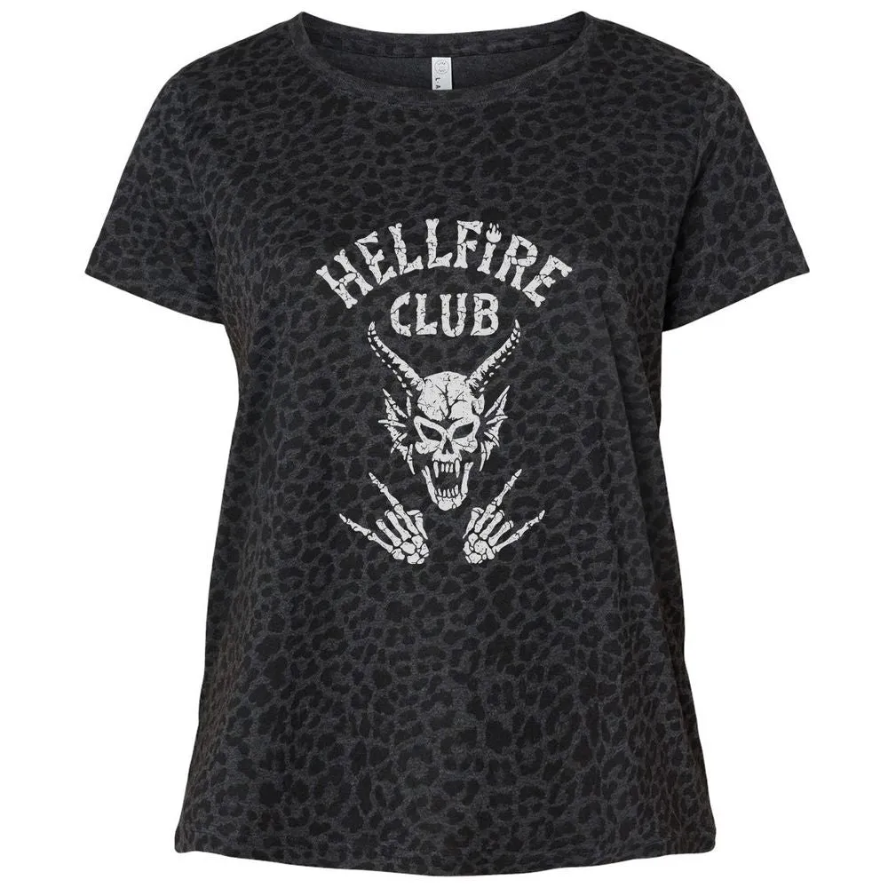 Hellfire Club Ladies Curvy Jersey - Black Leopard - 11