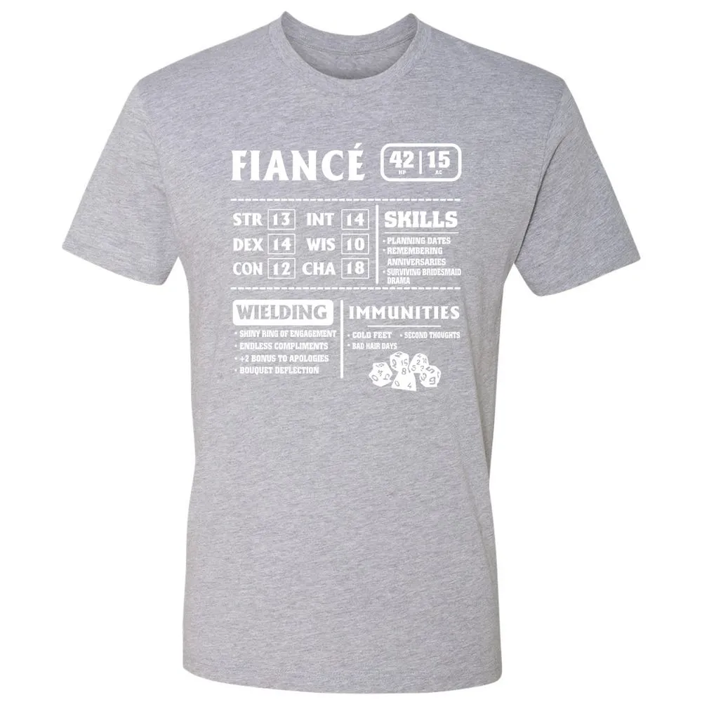 Fiance Stats Premium Unisex T-Shirt - Heather Grey - 9