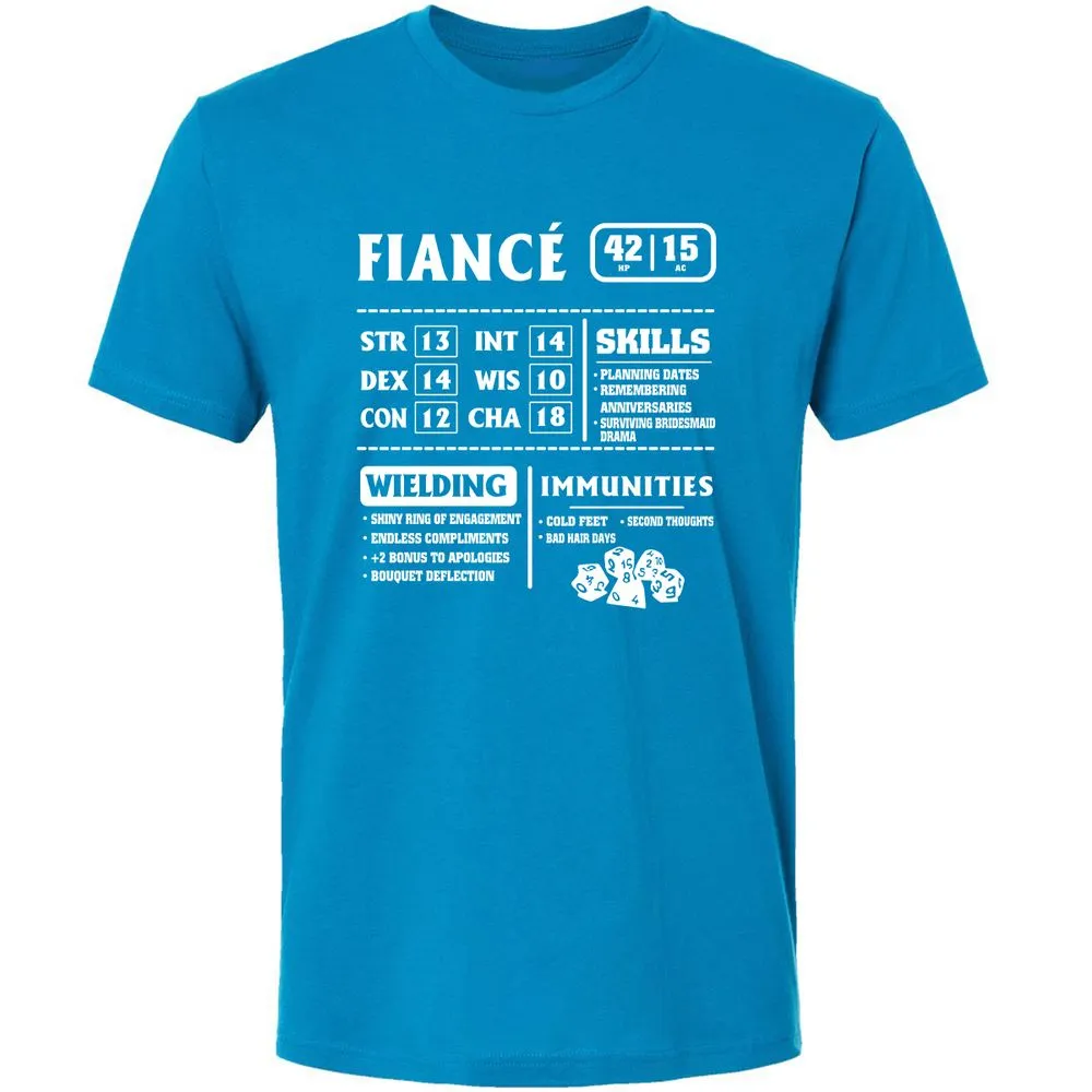 Fiance Stats Premium Unisex T-Shirt - Turquoise - 16